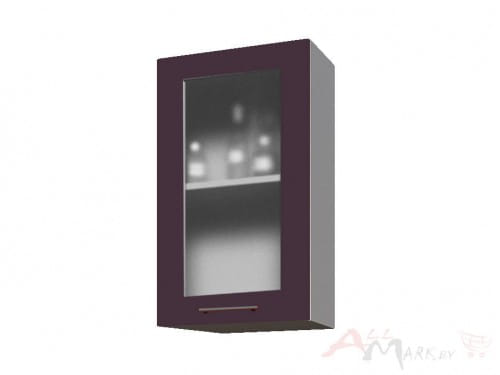 Шкаф навесной Интерлиния ВШ40ст-720-1дв модуль кухни Мила Пластик в цвете слива