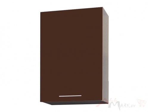 Шкаф навесной Интерлиния ВШ50-720-1дв модуль кухни Мила Пластик в цвете шоколад