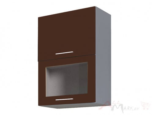 Шкаф под посуду Интерлиния ВШС50-720-2дг(1ст) модуль кухни Мила Пластик в цвете шоколад