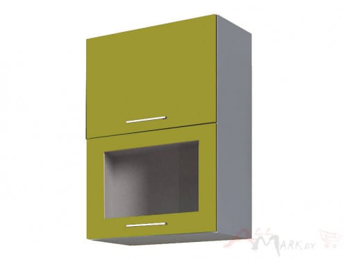 Шкаф под посуду Интерлиния ВШС50-720-2дг(1ст) модуль кухни Мила Пластик в цвете олива