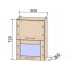 Шкаф навесной Интерлиния ВШ50-720-2дг(1ст) модуль кухни Мила Пластик в цвете бордовый