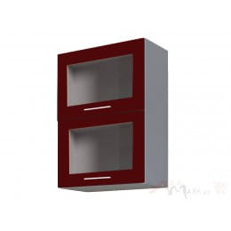 Шкаф под посуду Интерлиния Мила Пластик ВШС50-720-2дг(2ст), бордовый