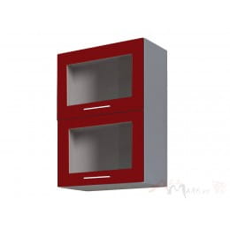 Шкаф под посуду Интерлиния Мила Пластик ВШС50-720-2дг(2ст), красный