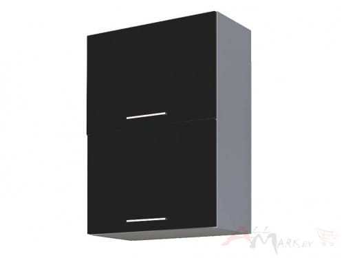 Шкаф навесной Интерлиния ВШ50-720-2дг модуль кухни Мила Пластик в цвете черный