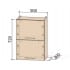 Шкаф навесной Интерлиния ВШ50-720-2дг модуль кухни Мила Пластик в цвете белый