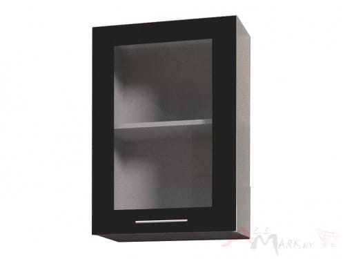 Шкаф навесной Интерлиния ВШ50ст-720-1дв модуль кухни Мила Пластик в цвете черный
