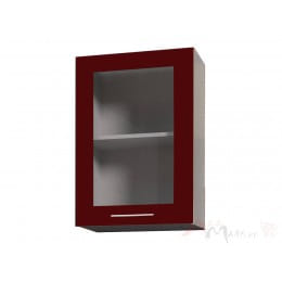 Шкаф под посуду Интерлиния Мила Пластик ВШС50ст-720-1дв, бордовый