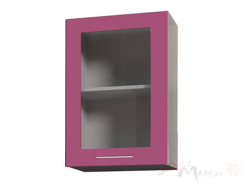 Шкаф навесной Интерлиния ВШ50ст-720-1дв модуль кухни Мила Пластик в цвете гортензия