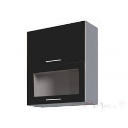 Шкаф под посуду Интерлиния Мила Пластик ВШС60-720-2дг(1ст), черный