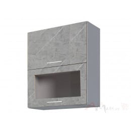 Шкаф под посуду Интерлиния Мила Пластик ВШС60-720-2дг(1ст), мрамор