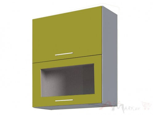 Шкаф под посуду Интерлиния ВШС60-720-2дг(1ст) модуль кухни Мила Пластик в цвете олива