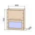 Шкаф навесной Интерлиния ВШ60-720-2дг(1ст) модуль кухни Мила Пластик в цвете антрацит