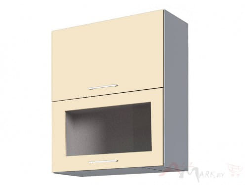 Шкаф под посуду Интерлиния ВШС60-720-2дг(1ст) модуль кухни Мила Пластик в цвете ваниль