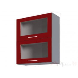 Шкаф под посуду Интерлиния Мила Пластик ВШС60-720-2дг(2ст), красный