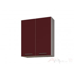 Шкаф навесной Интерлиния Мила Пластик ВШ60-720-2дв, бордовый