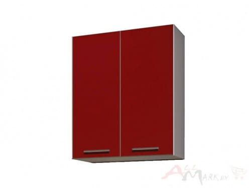 Шкаф под посуду Интерлиния ВШС60-720-2дв модуль кухни Мила Пластик в цвете красный