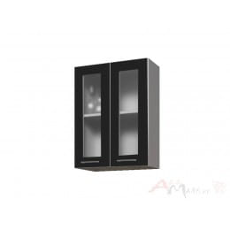Шкаф под посуду Интерлиния Мила Пластик ВШС60ст-720-2дв, черный
