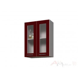 Шкаф навесной Интерлиния Мила Пластик ВШ60ст-720-2дв, бордовый