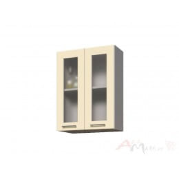 Шкаф навесной Интерлиния Мила Пластик ВШ60ст-720-2дв, ваниль