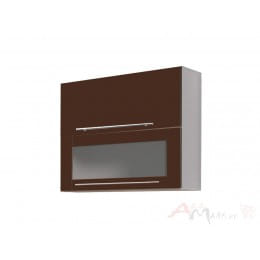 Шкаф под посуду Интерлиния Мила Пластик ВШС80-720-2дг(1ст), шоколад