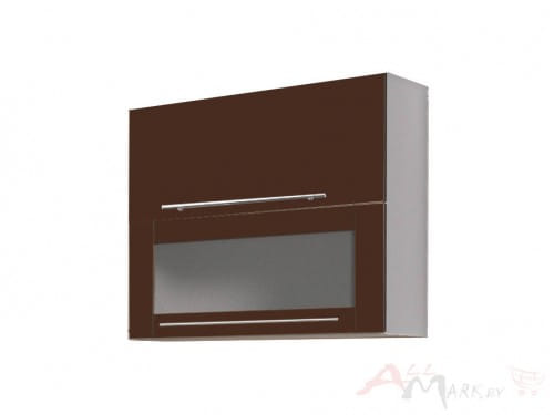 Шкаф под посуду Интерлиния ВШС80-720-2дг(1ст) модуль кухни Мила Пластик в цвете шоколад