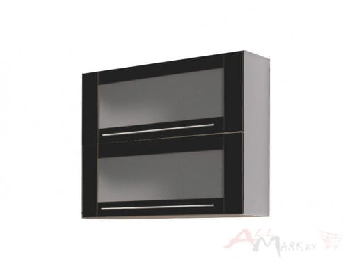 Шкаф под посуду Интерлиния ВШС80-720-2дг(2ст) модуль кухни Мила Пластик в цвете черный