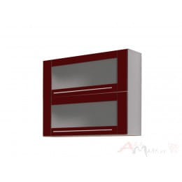 Шкаф под посуду Интерлиния Мила Пластик ВШС80-720-2дг(2ст), бордовый