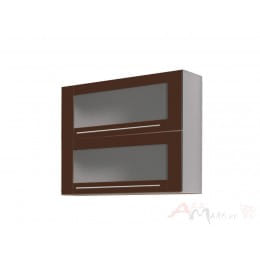 Шкаф под посуду Интерлиния Мила Пластик ВШС80-720-2дг(2ст), шоколад