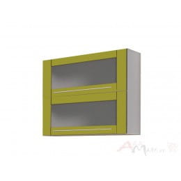 Шкаф под посуду Интерлиния Мила Пластик ВШС80-720-2дг(2ст), олива