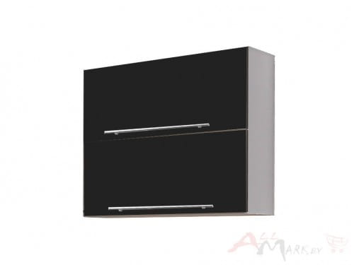 Шкаф под посуду Интерлиния ВШС80-720-2дг модуль кухни Мила Пластик в цвете черный