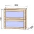 Шкаф навесной Интерлиния ВШ80-720-2дг(2ст) модуль кухни Мила Пластик в цвете олива