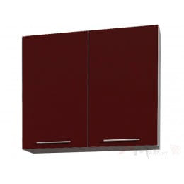 Шкаф под посуду Интерлиния Мила Пластик ВШС80-720-2дв, бордовый