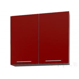 Шкаф под посуду Интерлиния Мила Пластик ВШС80-720-2дв, красный