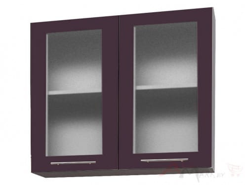 Шкаф под посуду Интерлиния ВШС80ст-720-2дв модуль кухни Мила Пластик в цвете слива