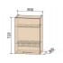 Шкаф под посуду Интерлиния ВШС50-720-1дв модуль кухни Мила Пластик в цвете капучино
