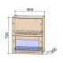 Шкаф под посуду Интерлиния ВШС60-720-2дг(1ст) модуль кухни Мила Пластик в цвете бордовый