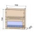 Шкаф под посуду Интерлиния ВШС70-720-2дг(1ст) модуль кухни Мила Пластик в цвете мрамор