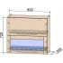 Шкаф под посуду Интерлиния ВШС80-720-2дг(1ст) модуль кухни Мила Пластик в цвете капучино