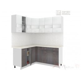 Кухня Кортекс-мебель Корнелия Экстра 1,5 х 1,7, белый / береза