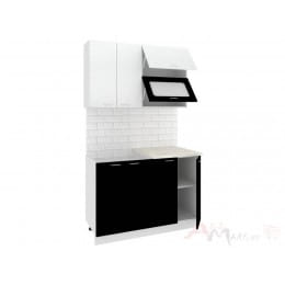 Кухня Кортекс-мебель Корнелия Мара 1,2, белый / черный