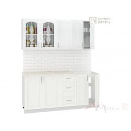 Кухня Кортекс-мебель Корнелия Ретро 1,8, ясень белый