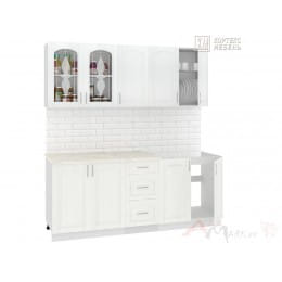 Кухня Кортекс-мебель Корнелия Ретро 2, ясень белый