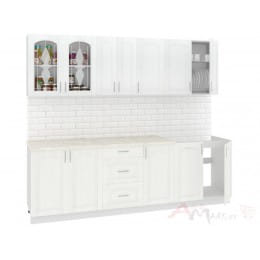 Кухня Кортекс-мебель Корнелия Ретро 2,5, ясень белый