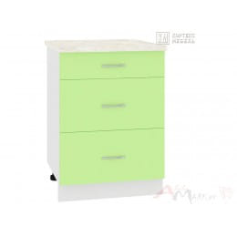 Шкаф нижний Кортекс-мебель Корнелия Лира НШ60р3ш, зеленый