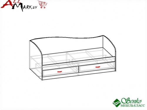 Односпальная кровать Мебель-Класс Лагуна-2, сосна карелия