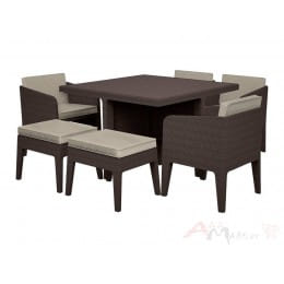 Комплект мебели Keter Columbia Dining Set (7 предметов) (коричневый)