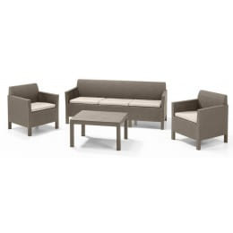 Комплект мебели Keter Orlando 3-sofa set (капучино / песочный)