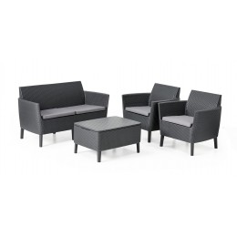 Комплект мебели Keter Salemo 2-Seater Lounge Set графит