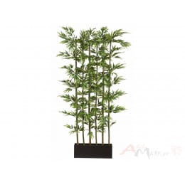 Бамбуковая изгородь Gasper 6 шт. 150 см искусственная в деревянном горшке, зеленый