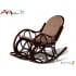 Кресло-качалка с подножкой 05/04 из натурального ротанга